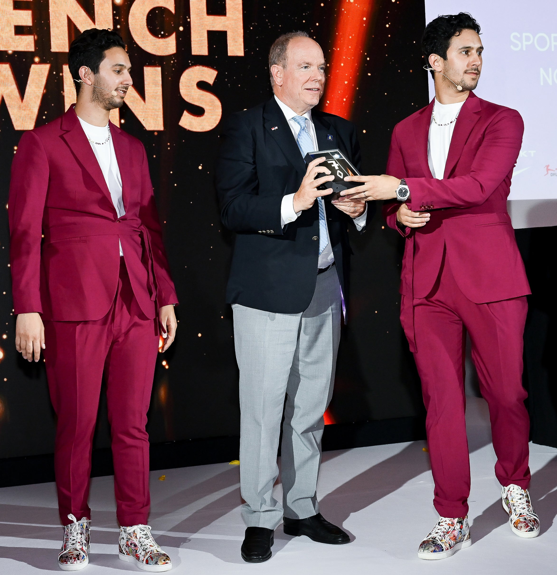 The French Twins with HSH Prince Albert II of Monaco